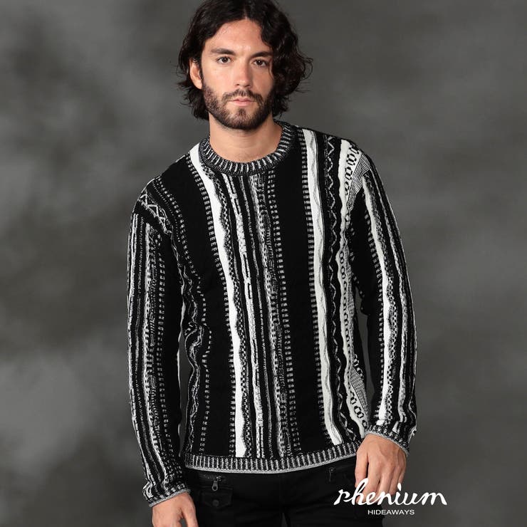 【ＷＥＢ限定】ランダムストライプ３Dニットプルオーバー | NICOLE | 詳細画像1 