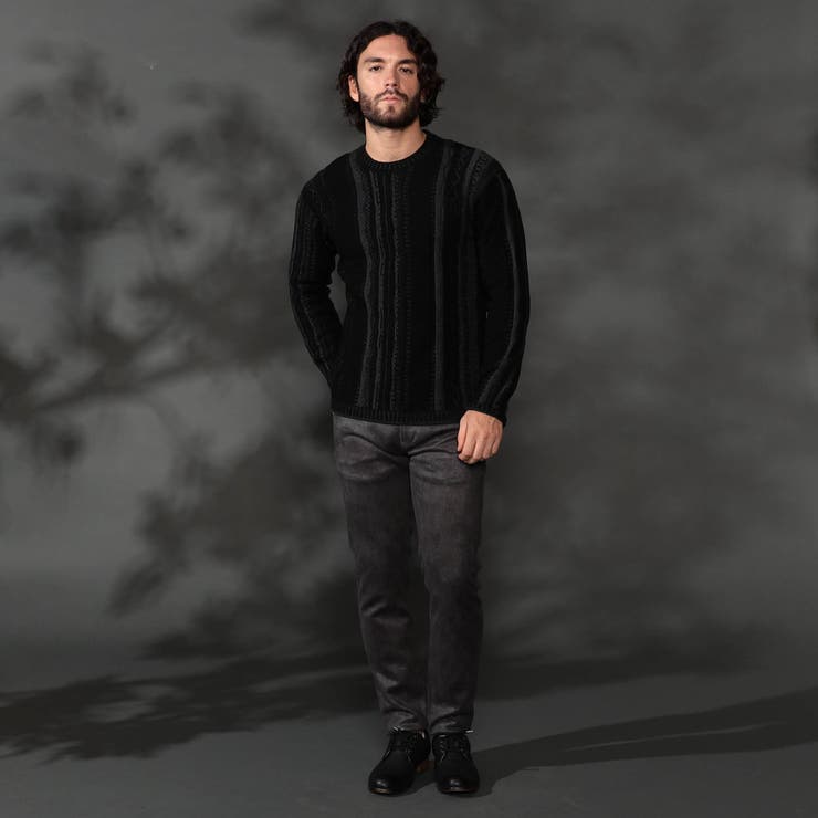 【ＷＥＢ限定】ランダムストライプ３Dニットプルオーバー | NICOLE | 詳細画像3 