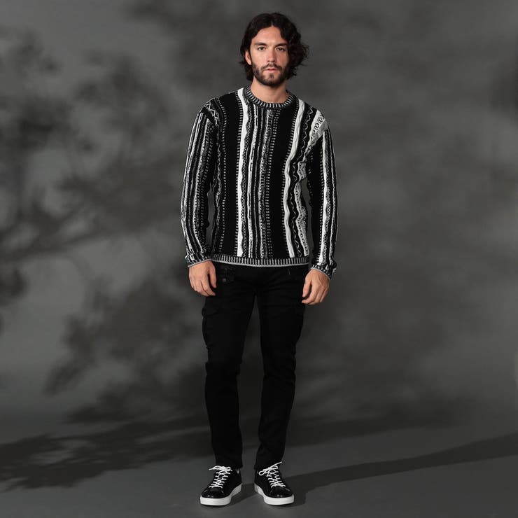 【ＷＥＢ限定】ランダムストライプ３Dニットプルオーバー | NICOLE | 詳細画像5 