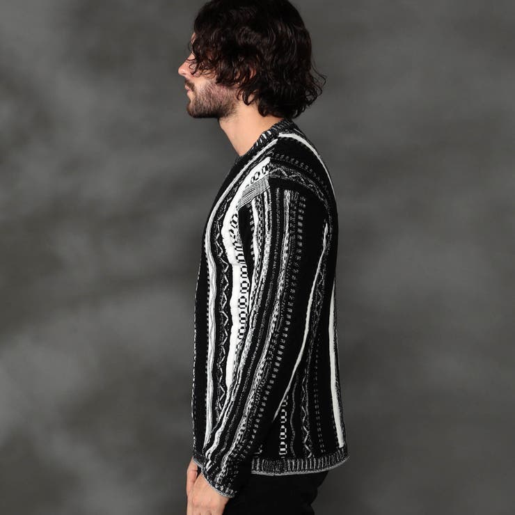 【ＷＥＢ限定】ランダムストライプ３Dニットプルオーバー | NICOLE | 詳細画像7 