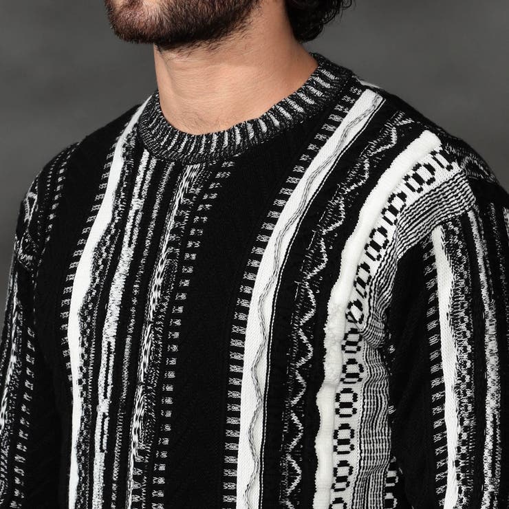 【ＷＥＢ限定】ランダムストライプ３Dニットプルオーバー | NICOLE | 詳細画像8 