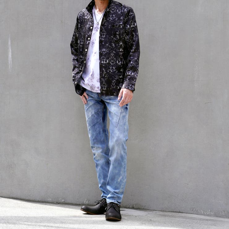 CASABLANCA - LONG SLEEVE CUBAN COLLAR SHIRT/シルクシャツ