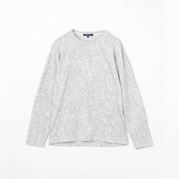 COYSEIO 長袖 カットソー 総柄 総柄ジャカードクルーネックカットソー[品番：NICW0008229]｜NICOLE