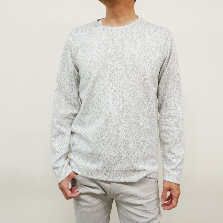 総柄ジャカードクルーネックカットソー[品番：NICW0008229]｜NICOLE