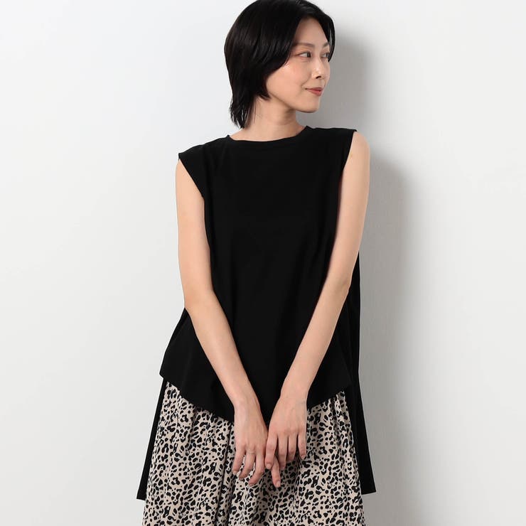 49ブラック | 【WALDO】タックスリーブテールタンクトップ | NICOLE