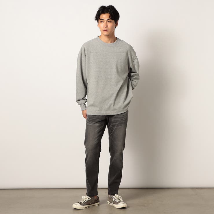 日本製 デラヴェ天竺切り替えロングスリーブTシャツ | NICOLE | 詳細画像2 