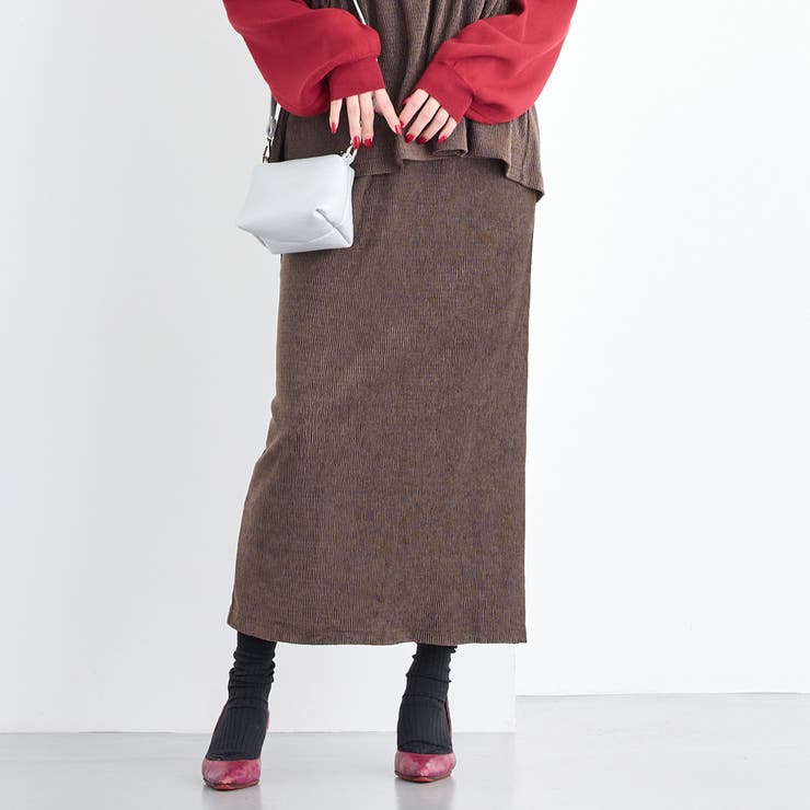 リブベロアタイトスカート | NICOLE | 詳細画像1 