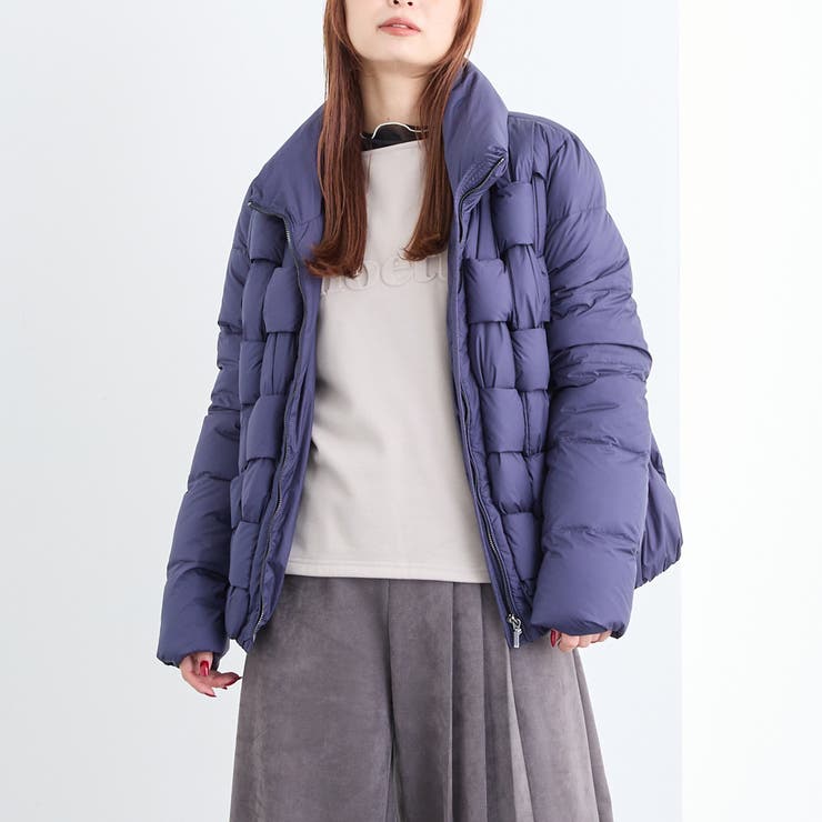 67ネイビー | メッシュダウンブルゾン | NICOLE