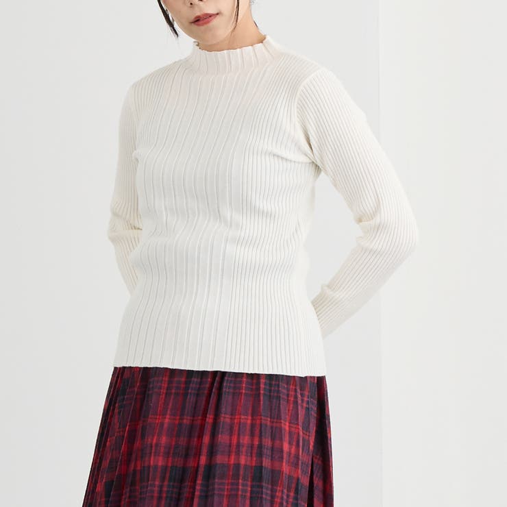 28オフホワイト | ランダムリブニットプルオーバー | NICOLE