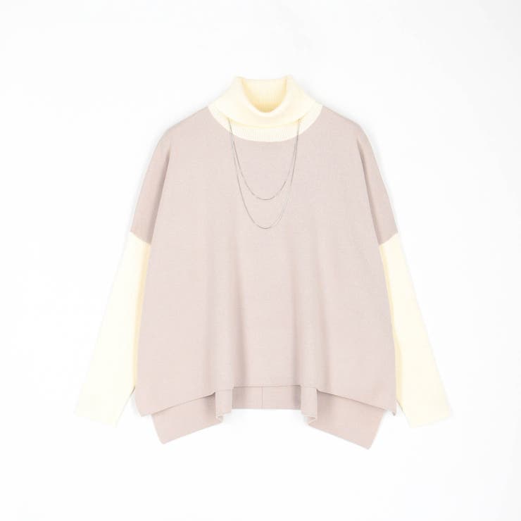 ネックレス付きバイカラースクエアハイネックニット | NICOLE | 詳細画像11 