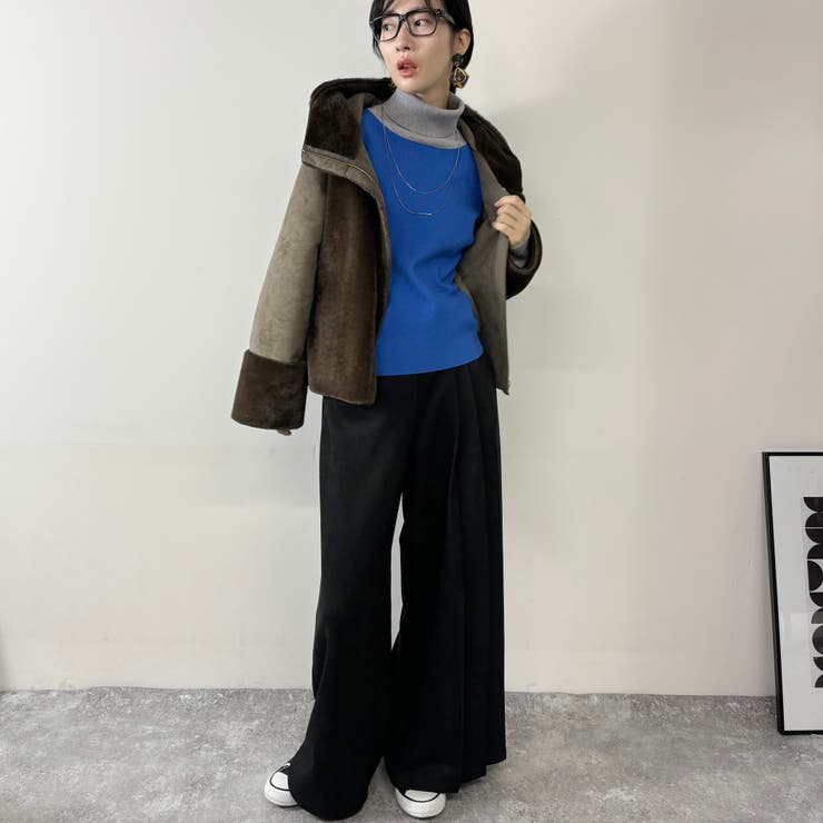 ネックレス付きバイカラースクエアハイネックニット | NICOLE | 詳細画像25 