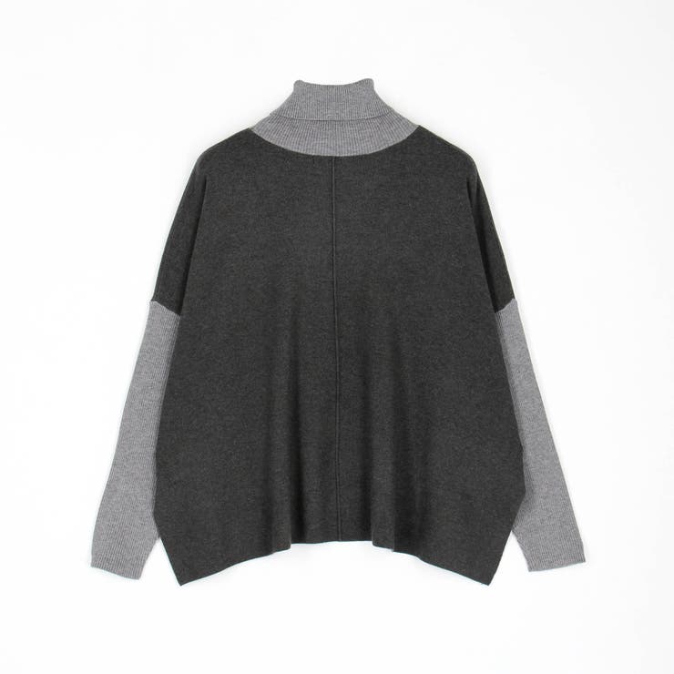 ネックレス付きバイカラースクエアハイネックニット | NICOLE | 詳細画像3 