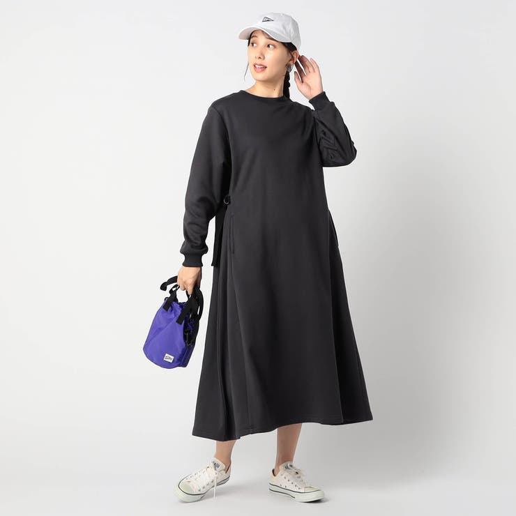 脇ベルト付き ロング丈ワンピース[品番：NICW0006189]｜NICOLE（ニコル