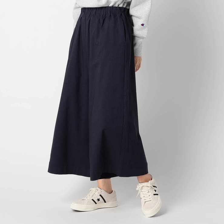 67ネイビー | スーパーストレッチ 裏起毛ワイドパンツ | NICOLE