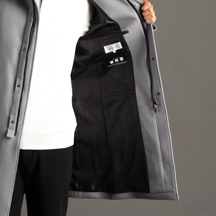 ダウンファブリックカルゼ スタンドカラーコート | NICOLE | 詳細画像13 