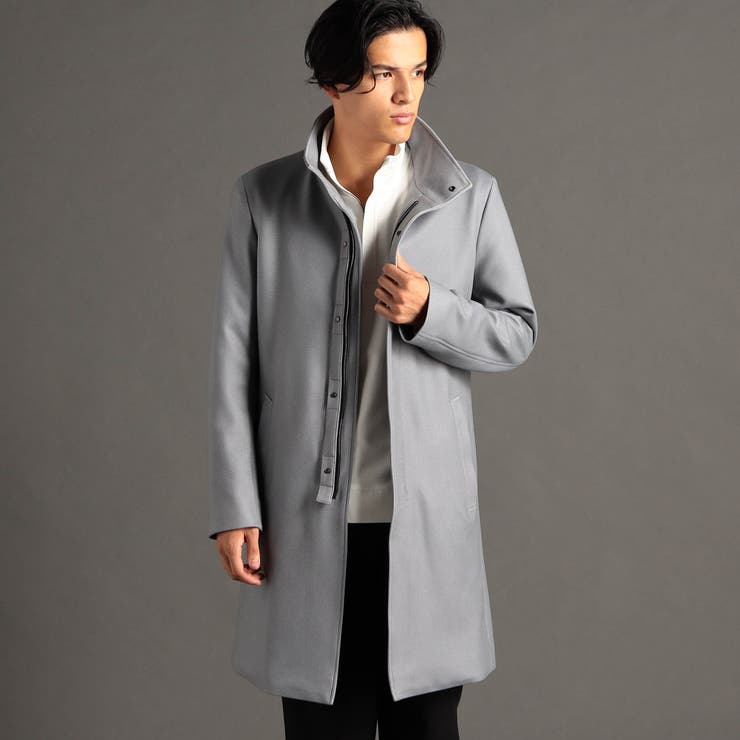 29グレー | ダウンファブリックカルゼ スタンドカラーコート | NICOLE