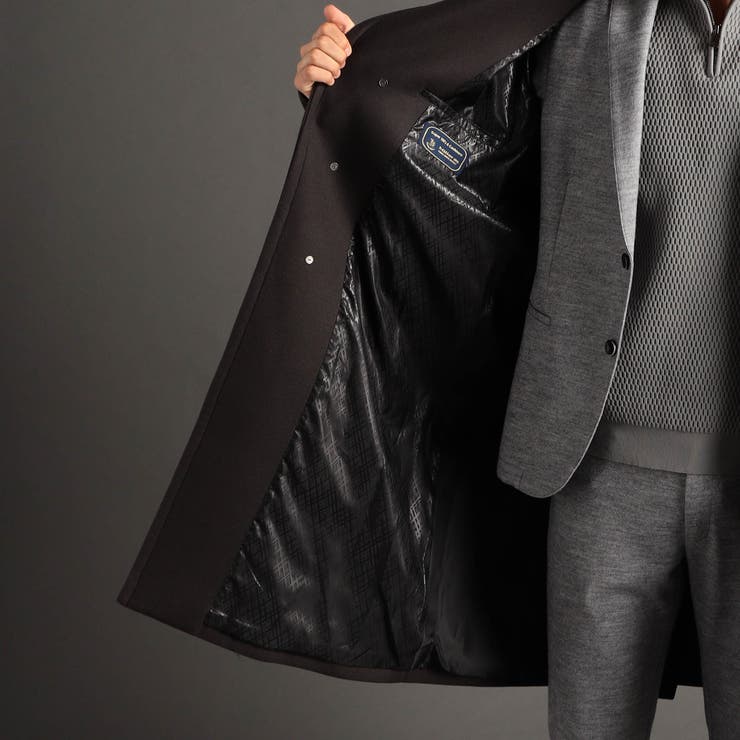 MILIOR カシミヤ混ウールメルトン チェスターコート[品番：NICW0006200