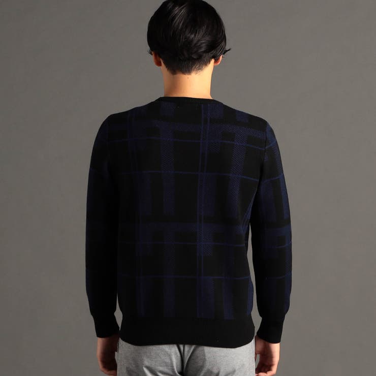 グラフィックダブルジャカード クルーネックニット | NICOLE | 詳細画像4 