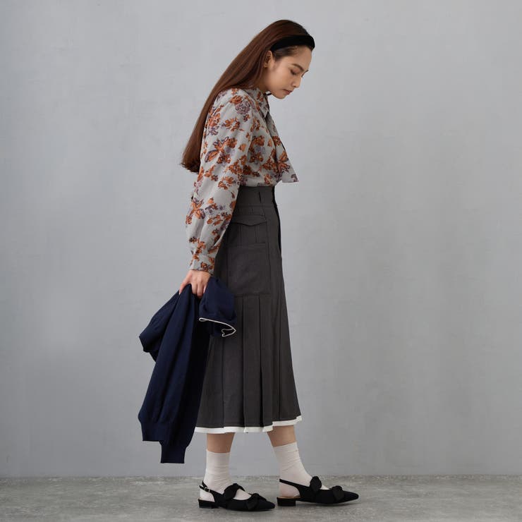 アシメプリーツAラインスカート | NICOLE | 詳細画像15 