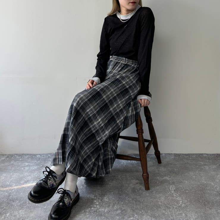 HENRIK VIBSKOV 黒 プリーツスカート S
