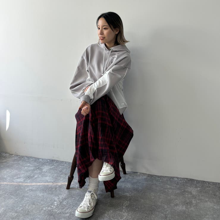 チェックプリーツロングスカート[品番：NICW0006241]｜NICOLE