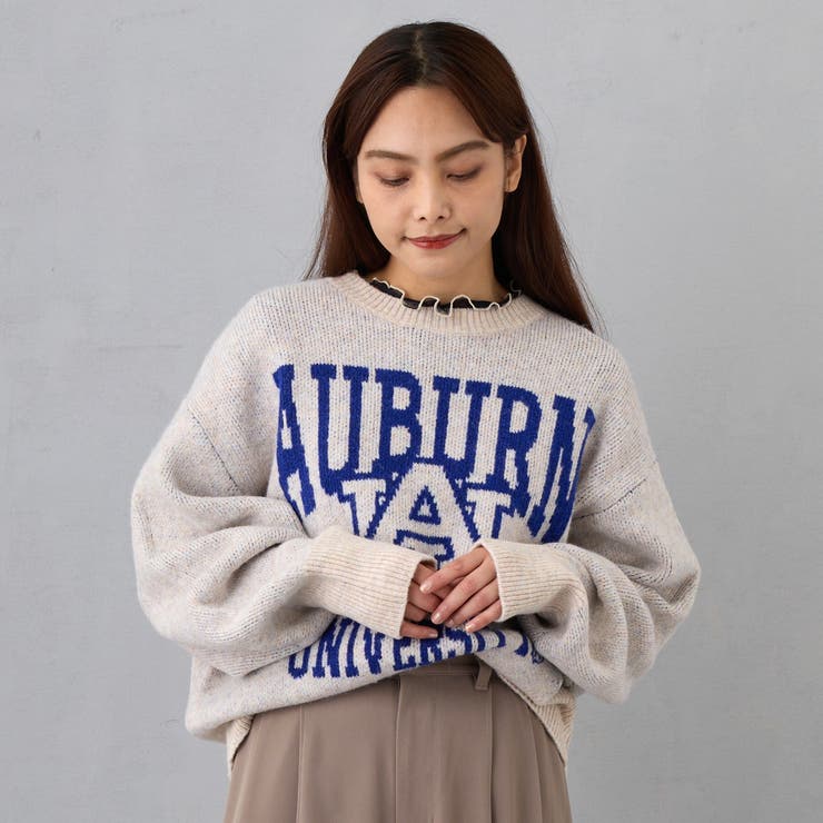 28オフホワイト | 【DISCUSxUNIV 】Wジャカードデザインニットプルオーバー | NICOLE