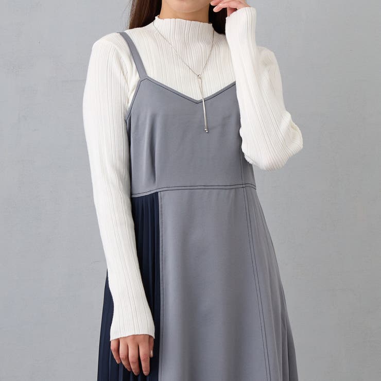 28オフホワイト | ハイネックリブニット | NICOLE