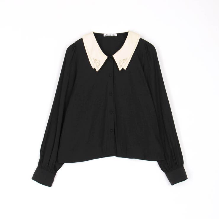 フラットカラー刺繍ブラウス | NICOLE | 詳細画像4 