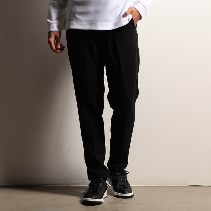 39チャコールグレー | 【RIELABO】ドビーポンチ スラックスイージーパンツ | NICOLE