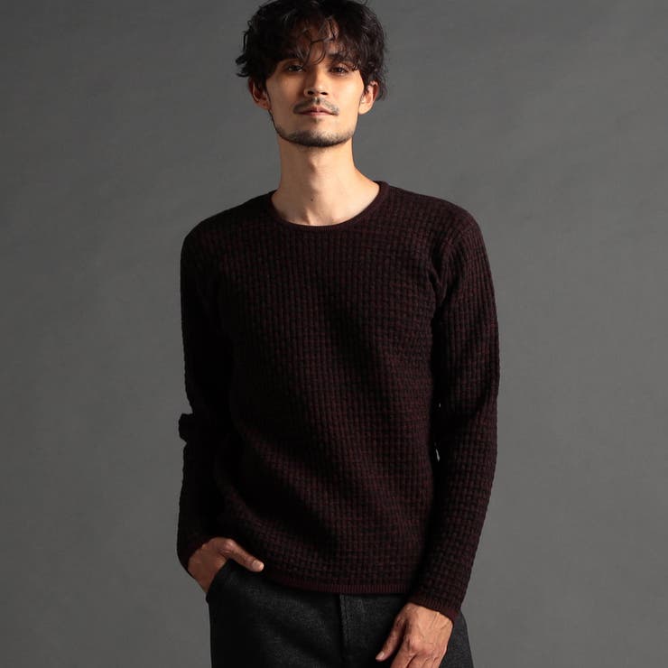 07ボルドー | 【24年モデル EC限定再販売】リンクスバスケットクルーネックニット | NICOLE