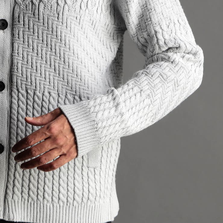 編地切替 スタンドニットブルゾン[品番：NICW0006114]｜NICOLE（ニコル