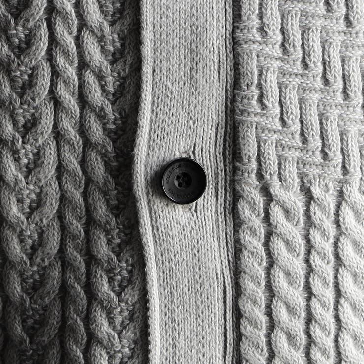 編地切替 スタンドニットブルゾン[品番：NICW0006114]｜NICOLE（ニコル