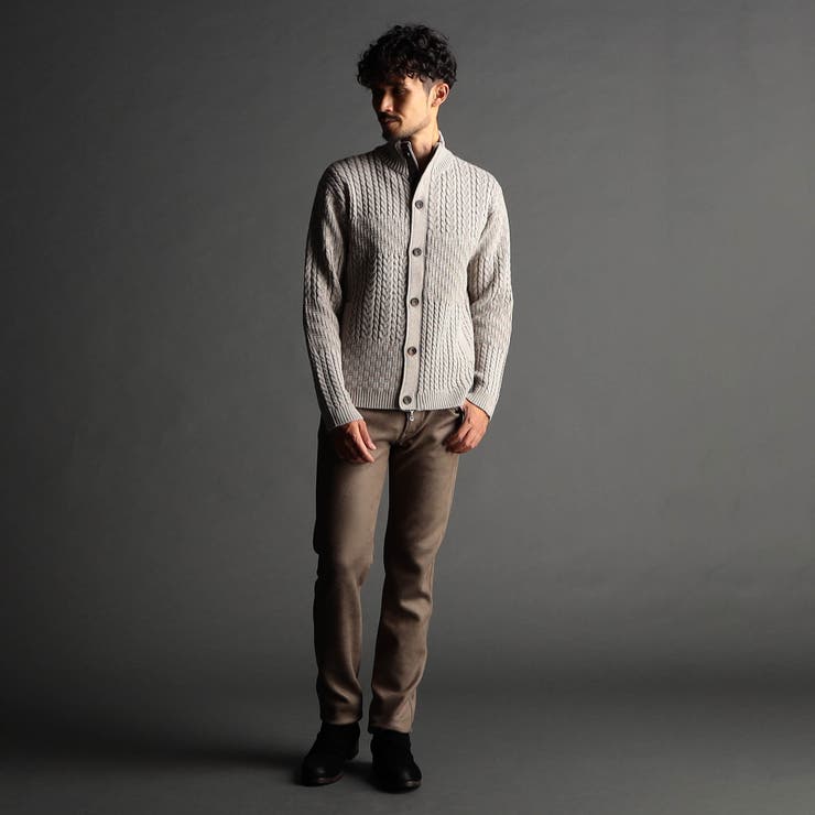 編地切替 スタンドニットブルゾン[品番：NICW0006114]｜NICOLE（ニコル