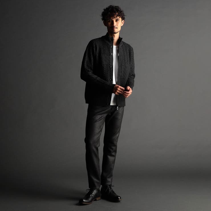 編地切替 スタンドニットブルゾン[品番：NICW0006114]｜NICOLE（ニコル