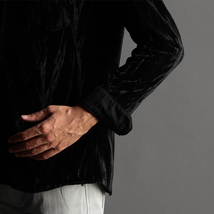 ストレッチプリーツベロア スタンドシャツ | NICOLE | 詳細画像11 