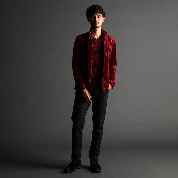 ストレッチプリーツベロア スタンドシャツ | NICOLE | 詳細画像2 