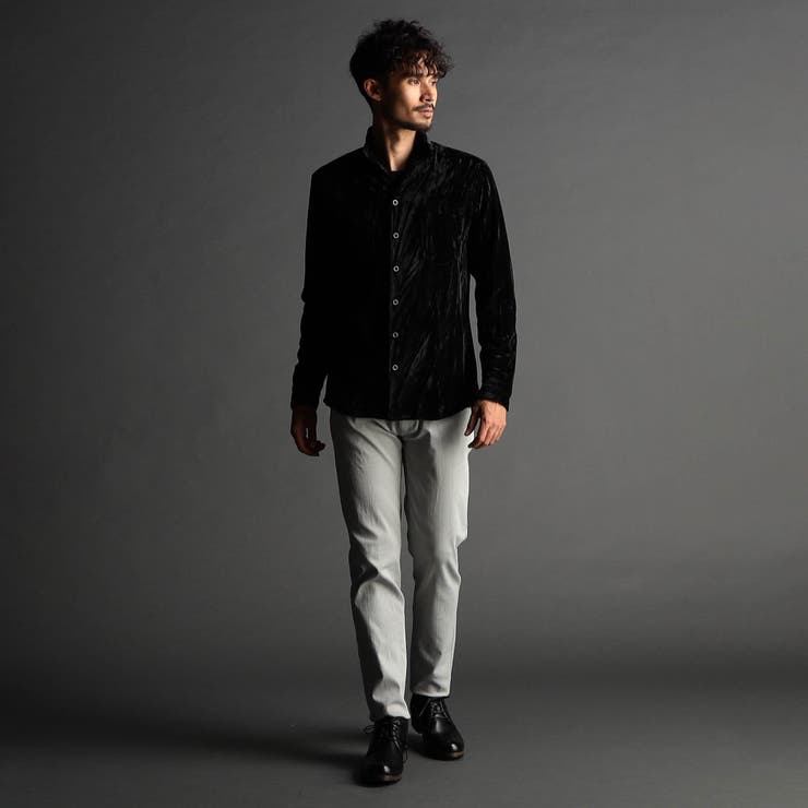 ストレッチプリーツベロア スタンドシャツ | NICOLE | 詳細画像3 