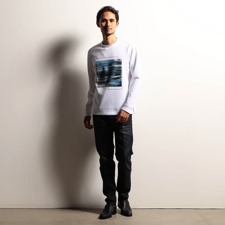 【RIELABO】グラフィックプリントクルーネック長袖Ｔシャツ | NICOLE | 詳細画像4 