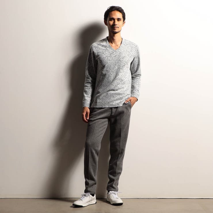 【RIELABO】フラワージャカードボンディング Ｖネックプルオーバー | NICOLE | 詳細画像2 