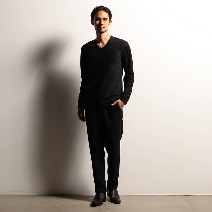 【RIELABO】フラワージャカードボンディング Ｖネックプルオーバー | NICOLE | 詳細画像3 