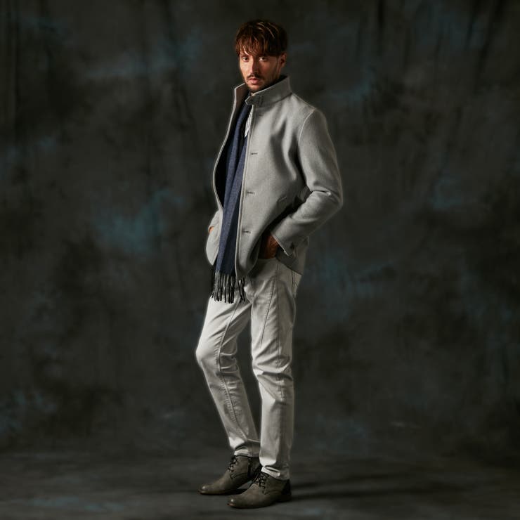 ストレッチメルトンスタンドミドルコート | NICOLE | 詳細画像3 