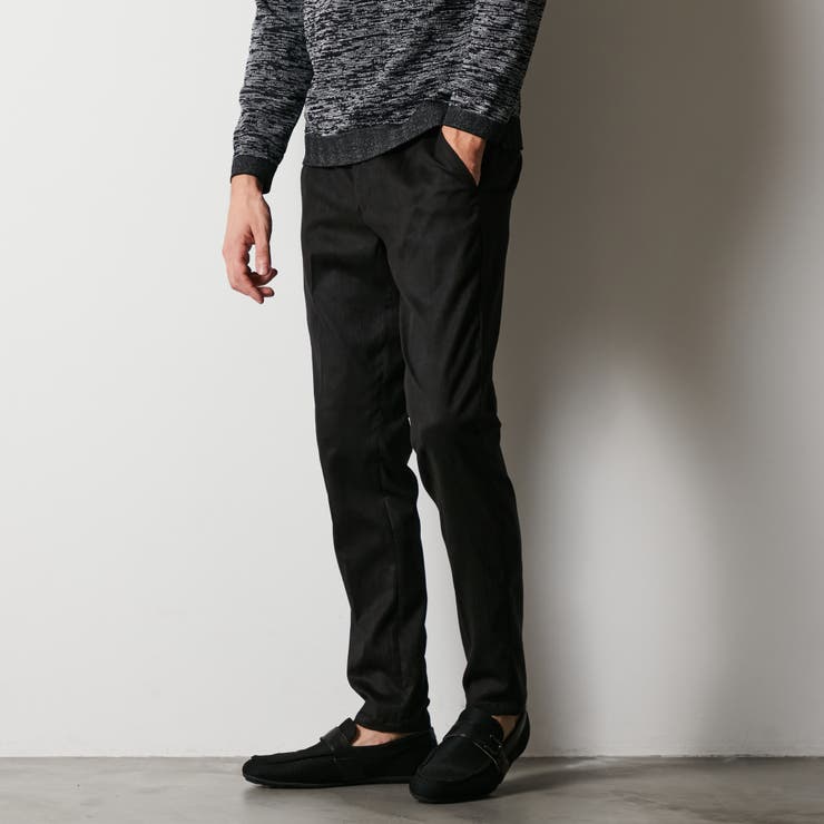 49ブラック | コマスエードイージースラックス | NICOLE