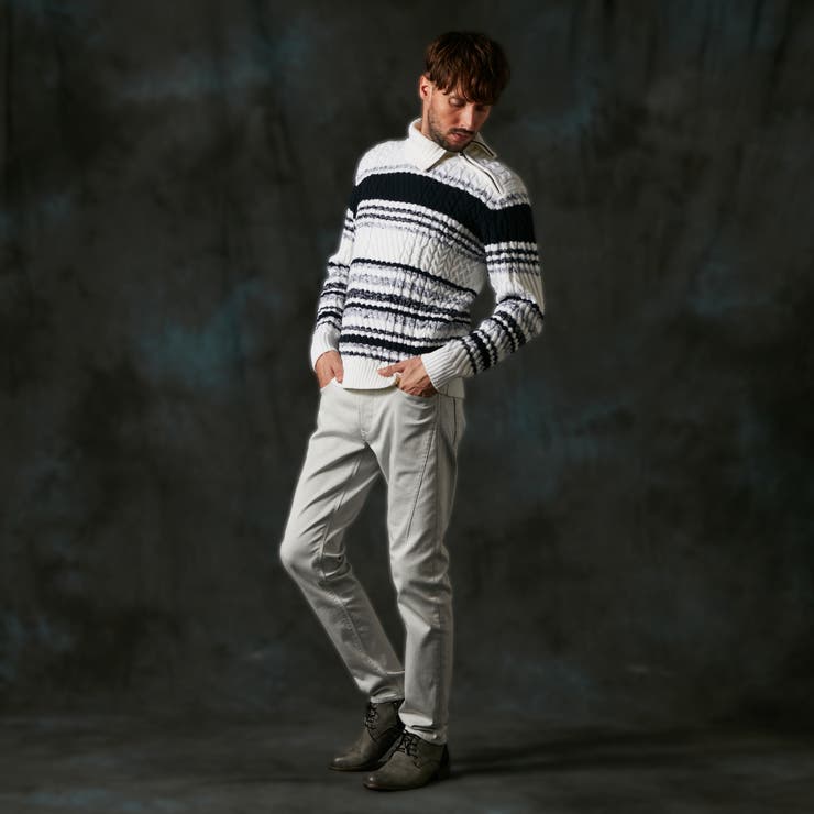 ケーブル編み衿ファスナータートルネックニット | NICOLE | 詳細画像4 