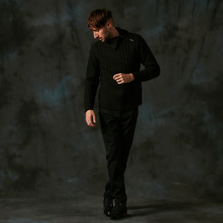 ケーブル編み衿ファスナータートルネックニット | NICOLE | 詳細画像5 