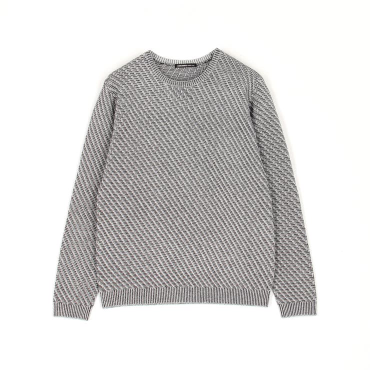 91その他2 | バイヤスジャガードクルーネックニット | NICOLE