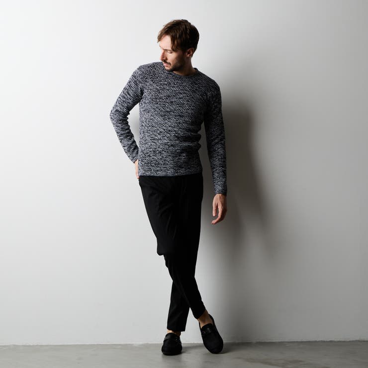 幾何学柄引き揃えＪＱクルーネックニット | NICOLE | 詳細画像5 