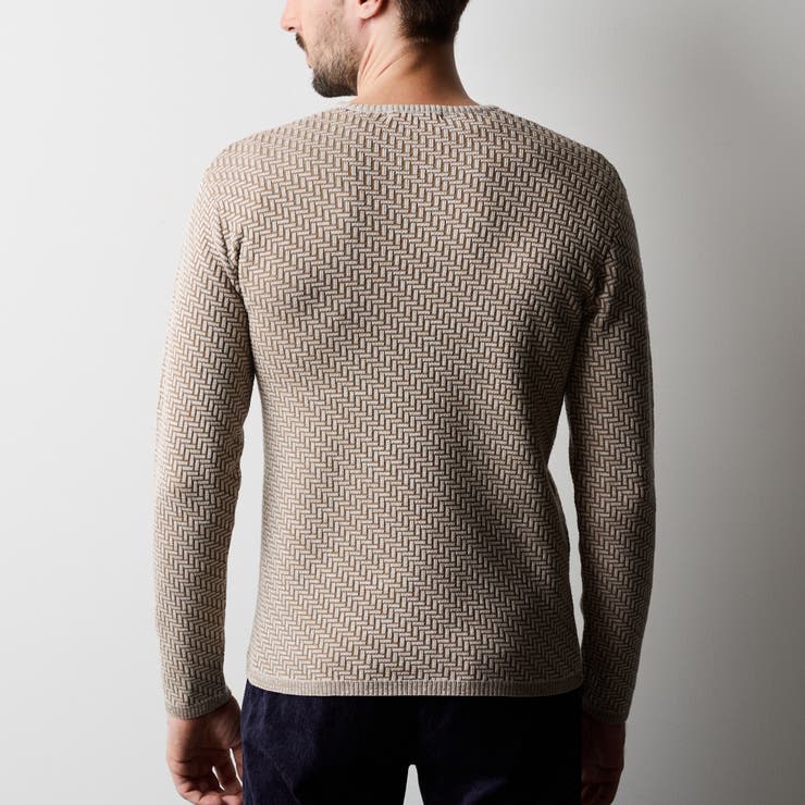 幾何学柄引き揃えＪＱクルーネックニット | NICOLE | 詳細画像8 