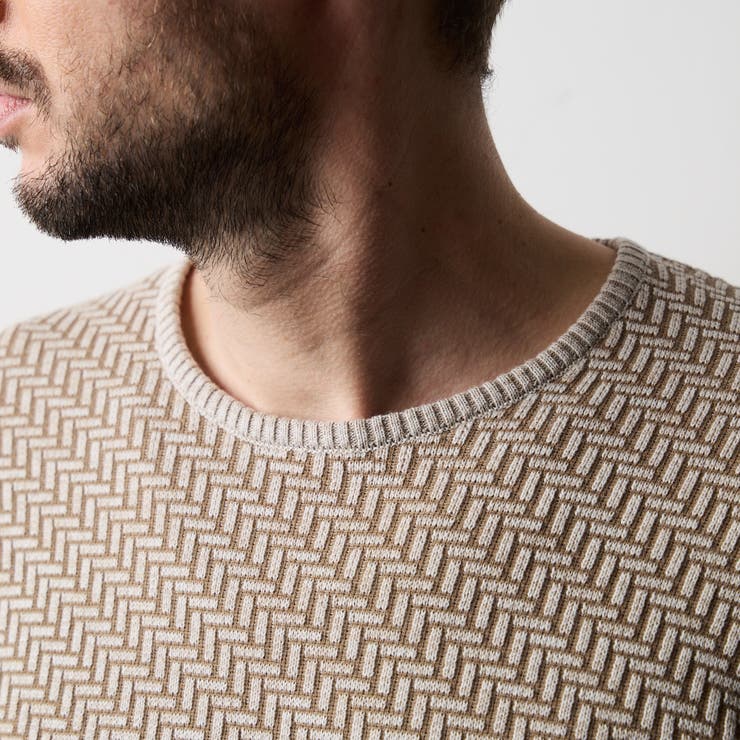 幾何学柄引き揃えＪＱクルーネックニット | NICOLE | 詳細画像9 