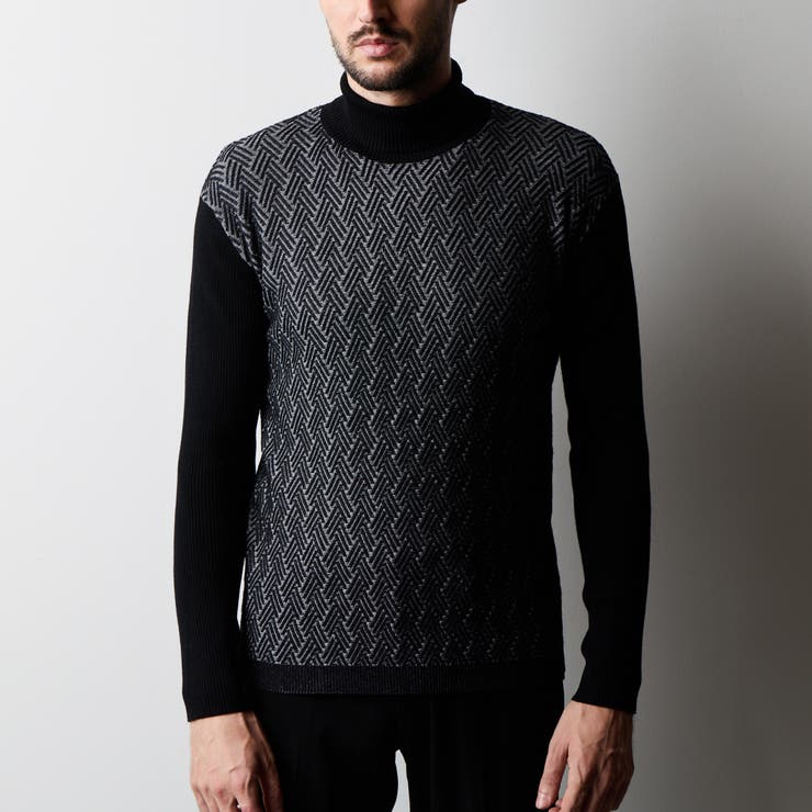 バスケットジャガードタートルネックニット | NICOLE | 詳細画像6 