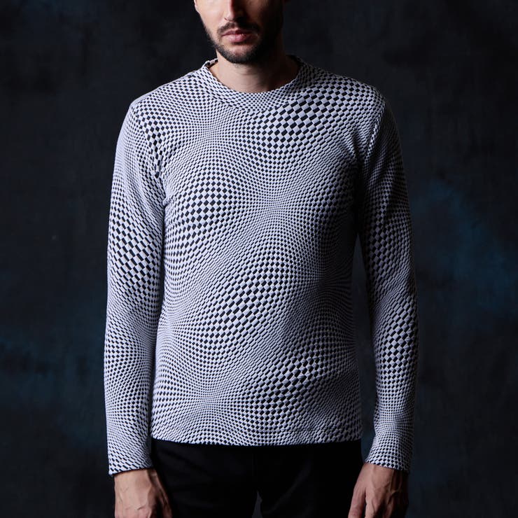 バイヤスジオメトリックモックネックプルオーバー | NICOLE | 詳細画像6 